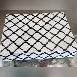 Black and White Patterned Decorative Box